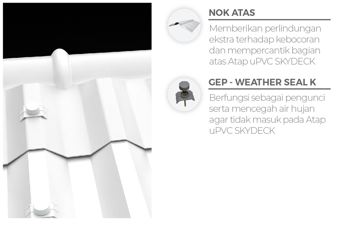 Aksesoris Atap uPVC Double Layer SKYDECK